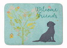 Load image into Gallery viewer, Welcome Friends Black Labrador Retriever Machine Washable Memory Foam Mat BB7595RUG