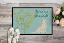 Load image into Gallery viewer, Welcome Friends Yellow Labrador Retriever Doormat - 18x27 Decorative Floor Mat – Indoor/Outdoor Rug with Artistic Flair BB7596MAT