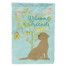 Load image into Gallery viewer, Welcome Friends Chocolate Labrador Retriever Flag Canvas House Size BB7597CHF