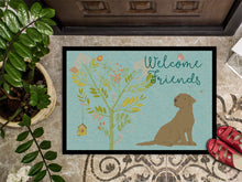 Load image into Gallery viewer, Welcome Friends Chocolate Labrador Retriever Doormat - 24x36 Decorative Floor Mat – Indoor/Outdoor Rug with Artistic Flair BB7597JMAT