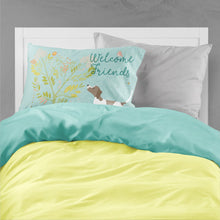 Load image into Gallery viewer, Welcome Friends Pointer Fabric Standard Pillowcase – Artistic Decorative Front, White Back BB7598PILLOWCASE