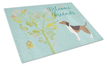 Load image into Gallery viewer, Welcome Friends Beagle Glass Cutting Boards – Durable, Decorative Kitchen Art Large BB7601LCB