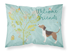 Load image into Gallery viewer, Welcome Friends Beagle Fabric Standard Pillowcase – Artistic Decorative Front, White Back BB7601PILLOWCASE
