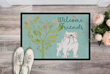 Load image into Gallery viewer, Welcome Friends English Bulldog White Doormat - 18x27 Decorative Floor Mat – Indoor/Outdoor Rug with Artistic Flair BB7603MAT