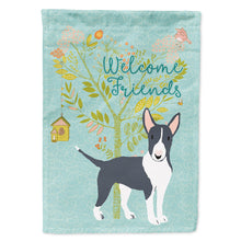 Load image into Gallery viewer, Welcome Friends Black Bull Terrier Flag Canvas House Size BB7604CHF