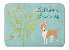 Load image into Gallery viewer, Welcome Friends Brown Bull Terrier Machine Washable Memory Foam Mat BB7605RUG