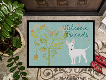 Load image into Gallery viewer, Welcome Friends White Bull Terrier Doormat - 18x27 Decorative Floor Mat – Indoor/Outdoor Rug with Artistic Flair BB7606MAT