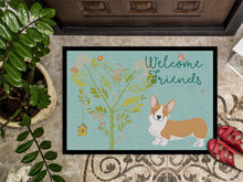 Load image into Gallery viewer, Welcome Friends Pembroke Welsh Corgi Red Doormat - 24x36 Decorative Floor Mat – Indoor/Outdoor Rug with Artistic Flair BB7608JMAT
