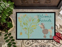Load image into Gallery viewer, Welcome Friends Chocolate Poodle Doormat - 24x36 Decorative Floor Mat – Indoor/Outdoor Rug with Artistic Flair BB7612JMAT