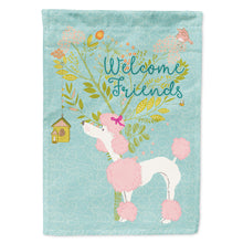 Load image into Gallery viewer, Welcome Friends Pink Poodle Flag Canvas House Size BB7613CHF