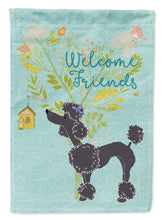 Load image into Gallery viewer, Welcome Friends Black Poodle Flag Canvas House Size BB7615CHF