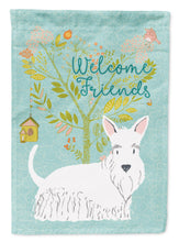 Load image into Gallery viewer, Welcome Friends White Scottish Terrier Flag Canvas House Size BB7617CHF