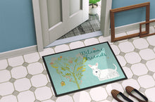 Load image into Gallery viewer, Welcome Friends White Scottish Terrier Doormat - 24x36 Decorative Floor Mat – Indoor/Outdoor Rug with Artistic Flair BB7617JMAT