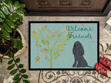Load image into Gallery viewer, Welcome Friends Black Cocker Spaniel Doormat - 24x36 Decorative Floor Mat – Indoor/Outdoor Rug with Artistic Flair BB7618JMAT