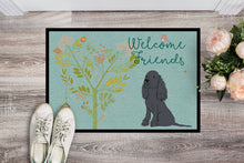 Load image into Gallery viewer, Welcome Friends Black Cocker Spaniel Doormat - 18x27 Decorative Floor Mat – Indoor/Outdoor Rug with Artistic Flair BB7618MAT