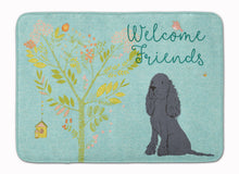 Load image into Gallery viewer, Welcome Friends Black Cocker Spaniel Machine Washable Memory Foam Mat BB7618RUG