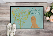 Load image into Gallery viewer, Welcome Friends Buff Cocker Spaniel Doormat - 24x36 Decorative Floor Mat – Indoor/Outdoor Rug with Artistic Flair BB7619JMAT