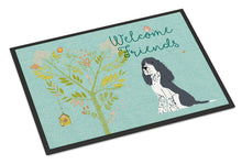 Load image into Gallery viewer, Welcome Friends Black Springer Spaniel Doormat - 18x27 Decorative Floor Mat – Indoor/Outdoor Rug with Artistic Flair BB7621MAT