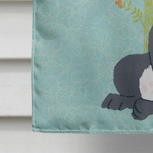 Load image into Gallery viewer, Welcome Friends Black Staffie Flag Canvas House Size BB7623CHF
