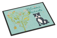 Load image into Gallery viewer, Welcome Friends Black Staffie Doormat - 24x36 Decorative Floor Mat – Indoor/Outdoor Rug with Artistic Flair BB7623JMAT