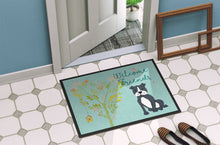 Load image into Gallery viewer, Welcome Friends Black Staffie Doormat - 18x27 Decorative Floor Mat – Indoor/Outdoor Rug with Artistic Flair BB7623MAT