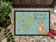 Load image into Gallery viewer, Welcome Friends Brown Staffie Doormat - 24x36 Decorative Floor Mat – Indoor/Outdoor Rug with Artistic Flair BB7624JMAT
