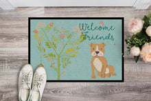 Load image into Gallery viewer, Welcome Friends Brown Staffie Doormat - 18x27 Decorative Floor Mat – Indoor/Outdoor Rug with Artistic Flair BB7624MAT