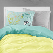 Load image into Gallery viewer, Welcome Friends Black White Chihuahua Fabric Standard Pillowcase – Artistic Decorative Front, White Back BB7627PILLOWCASE