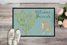 Load image into Gallery viewer, Welcome Friends Brown White Chihuahua Doormat - 18x27 Decorative Floor Mat – Indoor/Outdoor Rug with Artistic Flair BB7628MAT