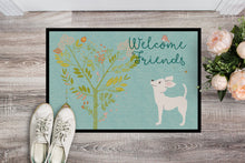 Load image into Gallery viewer, Welcome Friends White Chihuahua Doormat - 18x27 Decorative Floor Mat – Indoor/Outdoor Rug with Artistic Flair BB7629MAT