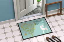 Load image into Gallery viewer, Welcome Friends White Chihuahua Doormat - 18x27 Decorative Floor Mat – Indoor/Outdoor Rug with Artistic Flair BB7629MAT