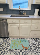 Load image into Gallery viewer, Welcome Friends Red Dachshund Machine Washable Memory Foam Mat BB7631RUG