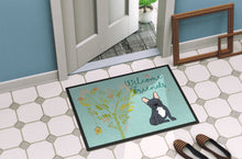 Load image into Gallery viewer, Welcome Friends Black French Bulldog Doormat - 24x36 Decorative Floor Mat – Indoor/Outdoor Rug with Artistic Flair BB7632JMAT