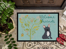 Load image into Gallery viewer, Welcome Friends Black French Bulldog Doormat - 18x27 Decorative Floor Mat – Indoor/Outdoor Rug with Artistic Flair BB7632MAT