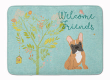 Load image into Gallery viewer, Welcome Friends Fawn French Bulldog Machine Washable Memory Foam Mat BB7633RUG