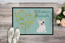 Load image into Gallery viewer, Welcome Friends Piebald French Bulldog Doormat - 24x36 Decorative Floor Mat – Indoor/Outdoor Rug with Artistic Flair BB7634JMAT
