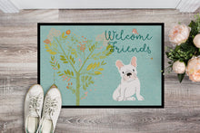 Load image into Gallery viewer, Welcome Friends White French Bulldog Doormat - 18x27 Decorative Floor Mat – Indoor/Outdoor Rug with Artistic Flair BB7635MAT