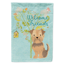 Load image into Gallery viewer, Welcome Friends Yorkie Natural Ears Flag Canvas House Size BB7642CHF