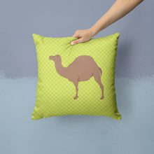 Load image into Gallery viewer, F1 Hybrid Camel Green Throw Pillow - 14x14 Decorative Pillow – Art for Your Home &amp; Patio BB7645PW1414