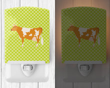 Load image into Gallery viewer, Guernsey Cow  Green Ceramic Night Light BB7647CNL