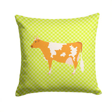 Load image into Gallery viewer, Guernsey Cow  Green Throw Pillow - 14x14 Decorative Pillow – Art for Your Home &amp; Patio BB7647PW1414
