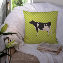 Load image into Gallery viewer, Holstein Cow Green Throw Pillow - 14x14 Decorative Pillow – Art for Your Home &amp; Patio BB7648PW1414