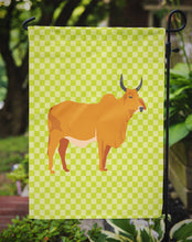 Load image into Gallery viewer, Zebu Indicine Cow Green Garden Flag - Outdoor Decorative Yard Flag