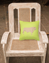 Load image into Gallery viewer, Charolais Cow Green Fabric Decorative Pillow BB7652PW1818