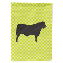 Load image into Gallery viewer, Black Angus Cow Green Flag Canvas House Size BB7654CHF