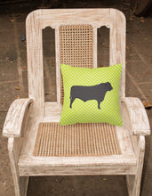 Load image into Gallery viewer, Black Angus Cow Green Fabric Decorative Pillow BB7654PW1818