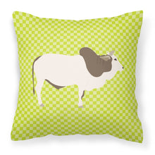 Load image into Gallery viewer, Malvi Cow Green Fabric Decorative Pillow BB7656PW1818