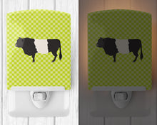 Load image into Gallery viewer, Belted Galloway Cow Green Ceramic Night Light BB7657CNL