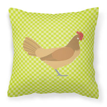 Load image into Gallery viewer, Frisian Friesian Chicken Green Fabric Decorative Pillow BB7658PW1818