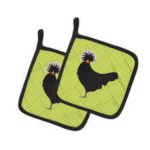 Load image into Gallery viewer, Polish Poland Chicken Green Pot Holders - Set of 2 - Heat-Resistant Kitchen Essentials BB7660PTHD